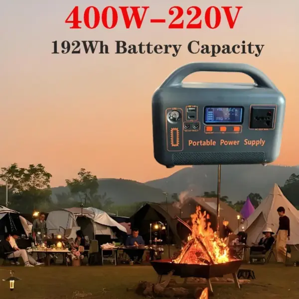 400W portable power station 220V with solar generator (optional) 192Wh outdoor emergency power bank camping power bank
