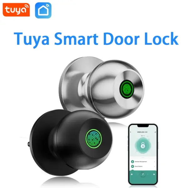 Tuya Smart Home Door Lock 3-in-1 Key / Fingerprint / Smart Life APP Unlock Hotel Apartment Warehouse Smart Door Locks