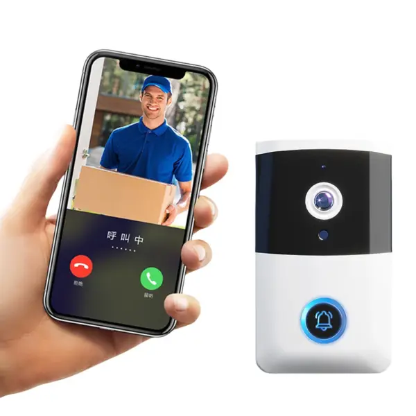 WiFi Wireless Video Doorbell IR Night Vision Visual Doorbell Two-way Audio Home Door Bell for Home Security Alarm System