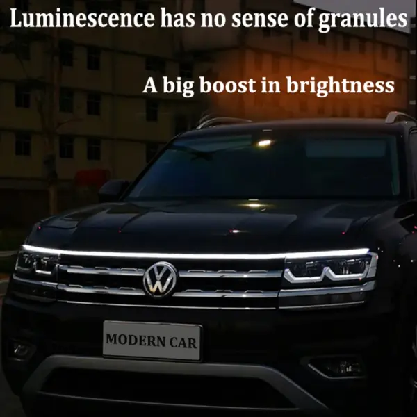Dynamic Led Car Hood Lights Strip Universal Engine Hood Guide Decorative Light Bar Auto Headlights Car Daytime Running Light
