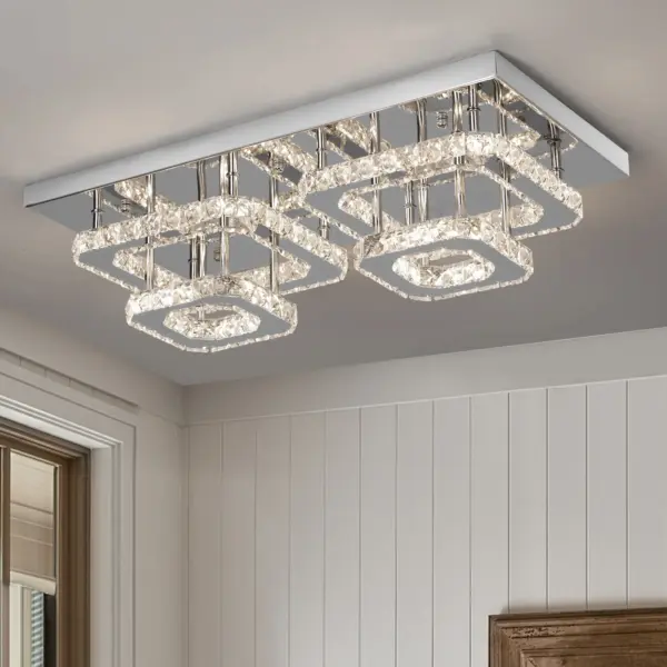 Crystal Ceiling Light Modern Crystal Led Chandelier Luxury Pendant Lighting  Home Decor Lamp Living Room Indoor Fixture Bedroom