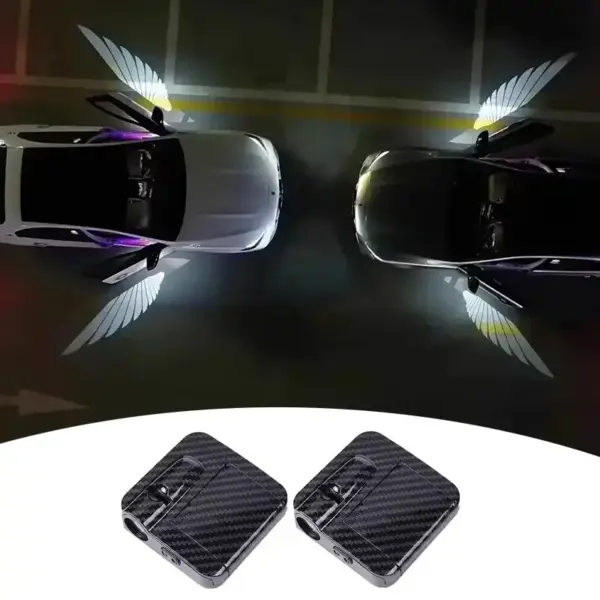 Wireless HD Laser Car Door Projector - 2/4pcs, Auto Accessory, No Wiring Required, Battery-Powered,  for Easy Night Entry